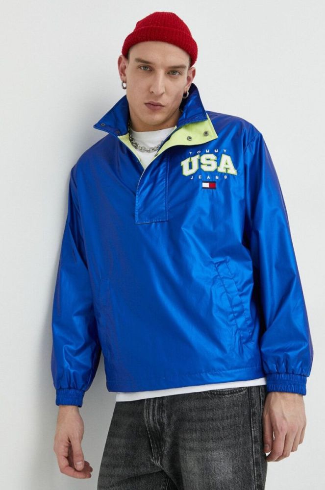 Куртка Tommy Jeans чоловіча перехідна oversize колір блакитний (2979830) фото 4