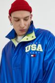 Куртка Tommy Jeans чоловіча перехідна oversize колір блакитний (2979830)