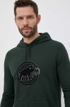 Кофта Mammut Circle чоловіча колір зелений з капюшоном з аплікацією Кофта Mammut Circle чоловіча колір зелений з капюшоном з аплікацією
