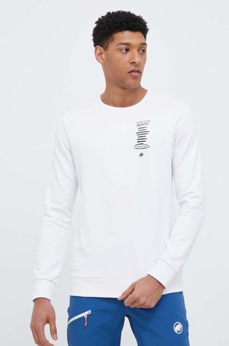 Кофта Mammut Core ML чоловіча колір білий з принтом