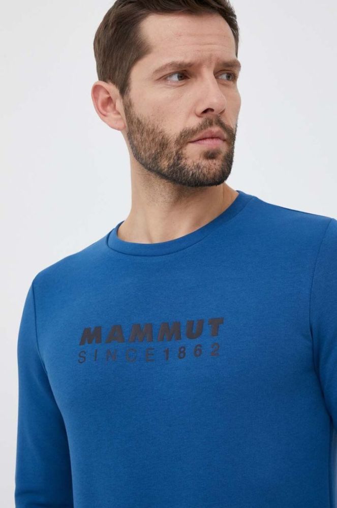 Спортивна кофта Mammut Core ML колір синій з принтом фото 3