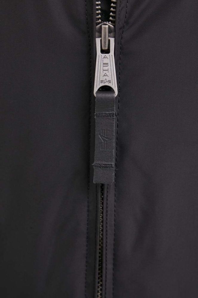 Куртка-бомбер Alpha Industries чоловічий колір чорний перехідна 191103.03-Black фото 5