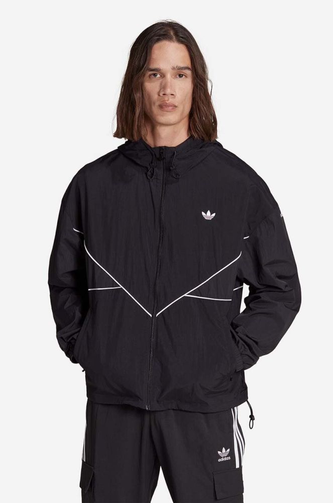 Вітровка adidas Originals Adicolor Seasonal Archive Windbreaker колір чорний перехідна HR3322-black