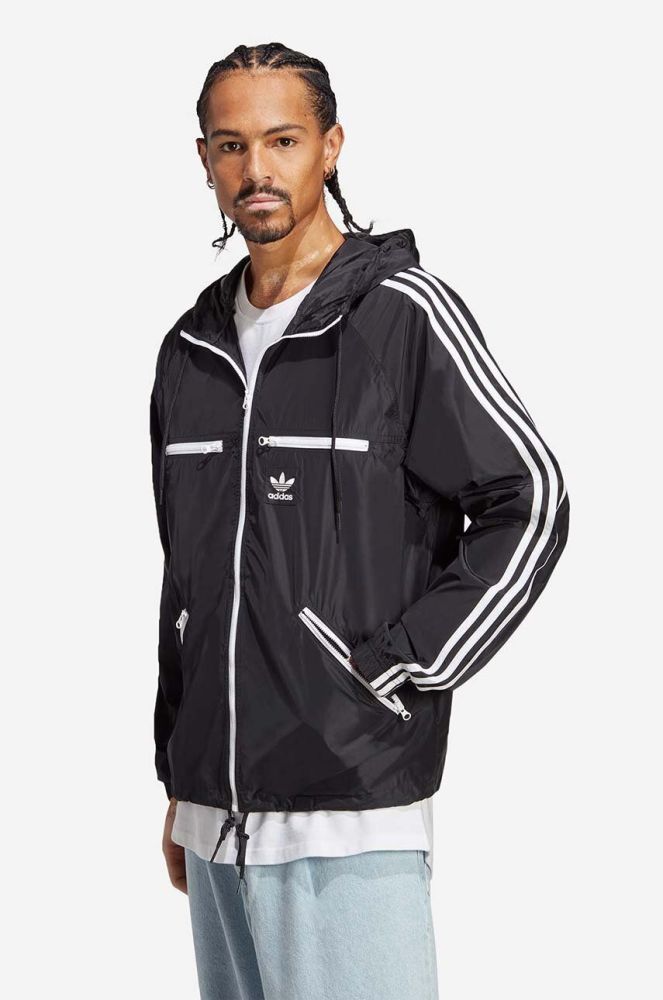 Куртка adidas Originals чоловіча колір чорний перехідна oversize HS2066-black