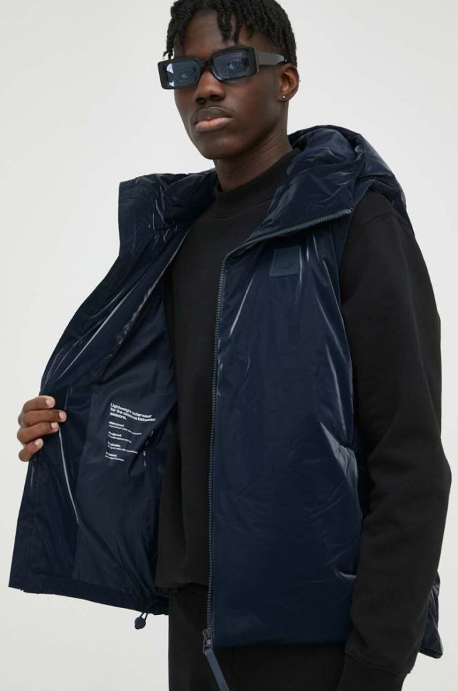 Безрукавка Rains 15710 Loop Vest колір синій зимова фото 11