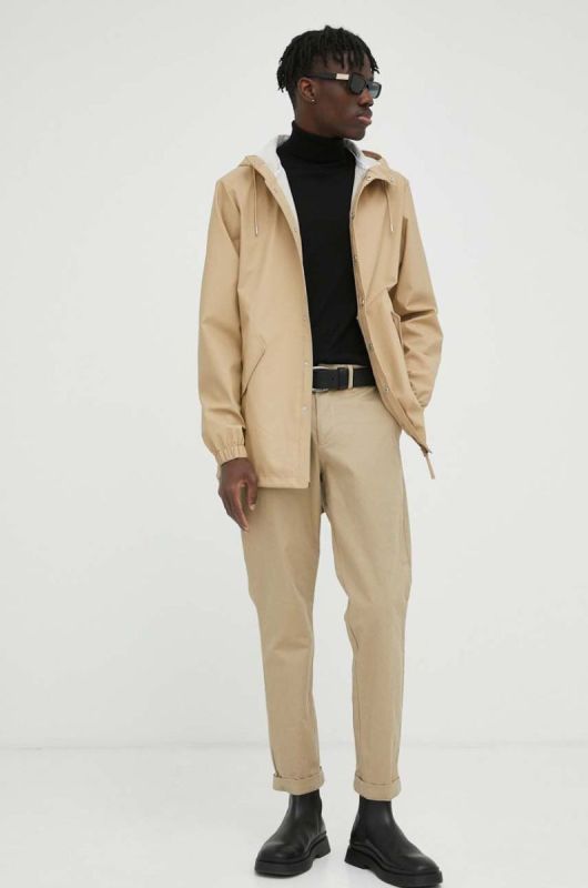 Дощовик Rains 18010 Fishtail Jacket колір бежевий перехідна 18010.24-24Sand фото 2