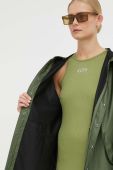 Дощовик Rains 18010 Fishtail Jacket колір зелений перехідна Дощовик Rains 18010 Fishtail Jacket колір зелений перехідна