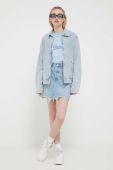 Джинсова куртка Guess Originals перехідна колір блакитний (3275165)