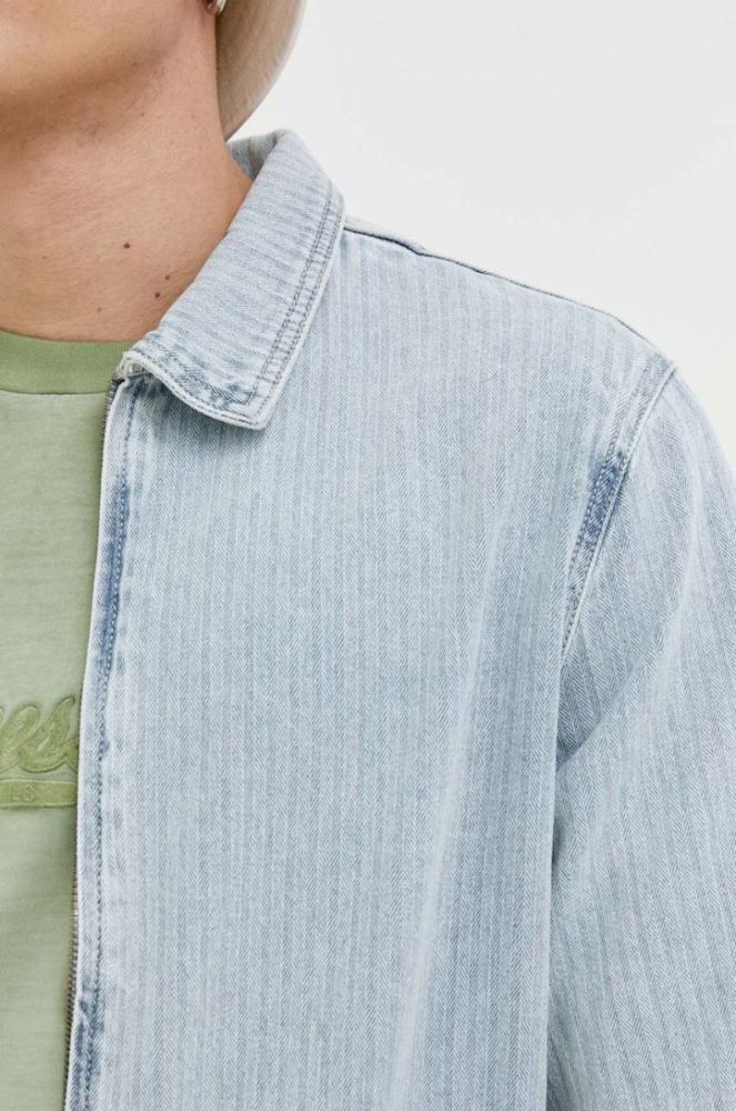 Джинсова куртка Guess Originals перехідна колір блакитний (3275165) фото 8