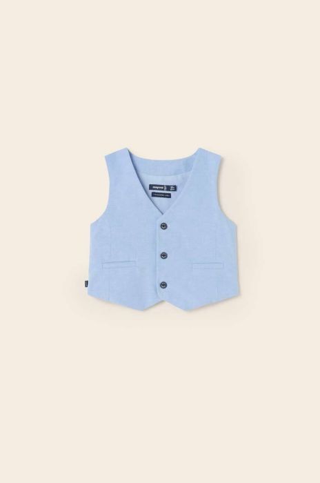 Дитяча безрукавка з домішкою льону Mayoral колір блакитний