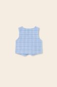 Дитяча безрукавка з домішкою льону Mayoral колір блакитний