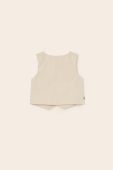 Дитяча безрукавка з домішкою льону Mayoral колір бежевий