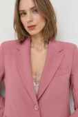 Піджак Weekend Max Mara колір рожевий однобортний однотонна