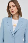 Піджак Weekend Max Mara однобортний однотонна колір блакитний