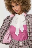 Піджак Custommade Gunda колір рожевий двобортний візерунок