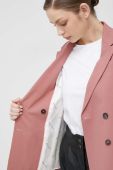 Вовняний піджак PS Paul Smith колір рожевий двобортний однотонна