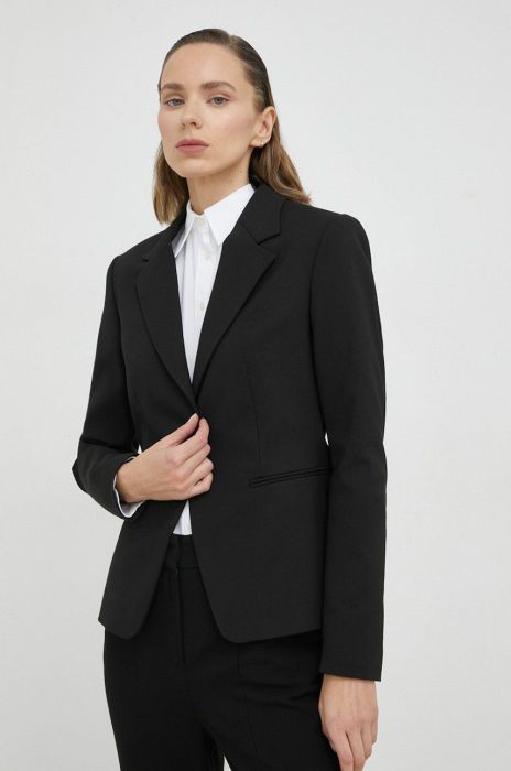 Піджак Tiger Of Sweden колір чорний однобортний однотонна