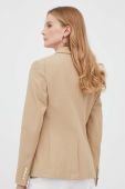 Піджак Lauren Ralph Lauren колір бежевий однобортний однотонна