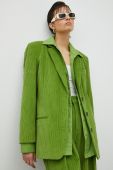 Піджак Gestuz Megan колір зелений однобортний однотонний