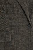 Піджак з домішкою вовни Herskind колір коричневий двобортний візерунок