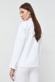 Піджак MICHAEL Michael Kors колір білий однобортний однотонна