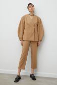 Піджак By Malene Birger колір бежевий oversize однотонна