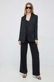 Піджак Dkny колір чорний однобортний однотонна