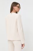 Піджак Twinset колір бежевий без застібки однотонна