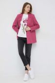 Піджак Pepe Jeans Phoebe колір рожевий однобортний однотонний