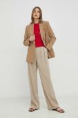 Піджак MAX&Co. колір бежевий двобортний однотонна