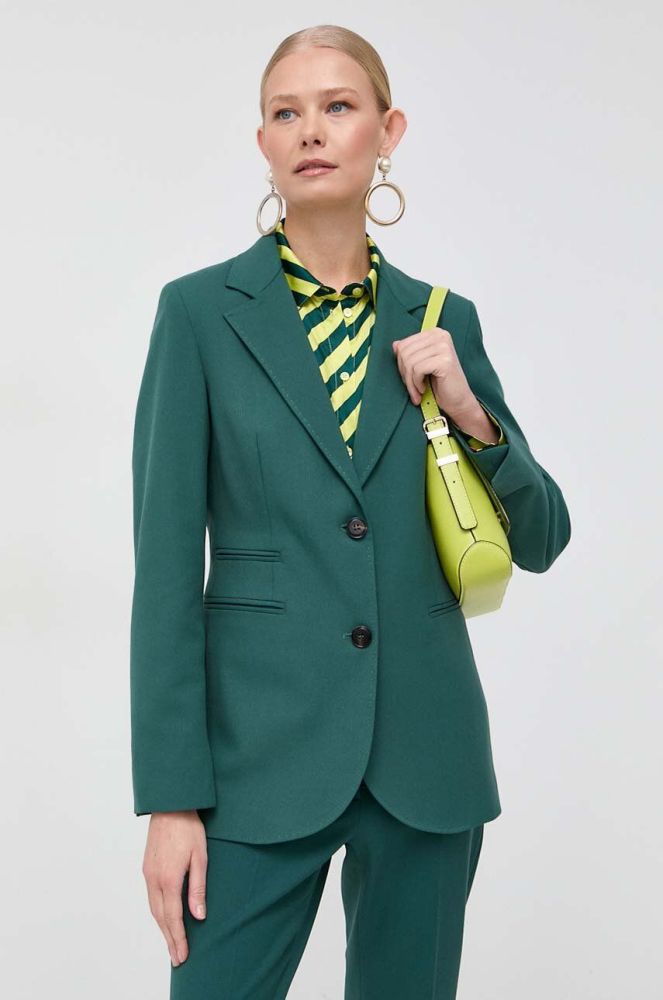 Піджак MAX&Co. колір зелений однобортний візерунок