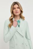 Піджак Max Mara Leisure колір зелений двобортний однотонна