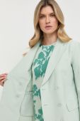 Піджак Max Mara Leisure колір зелений двобортний однотонна