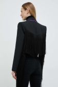 Піджак Pinko колір чорний без застібки однотонна (2919719)