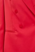 Піджак Pinko колір червоний двобортний однотонна