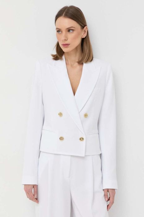 Піджак MICHAEL Michael Kors колір білий двобортний однотонна