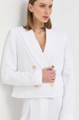 Піджак MICHAEL Michael Kors колір білий двобортний однотонна