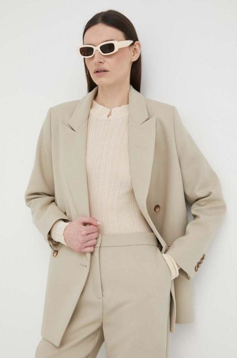 Піджак Lovechild Arizona колір бежевий oversize однотонний