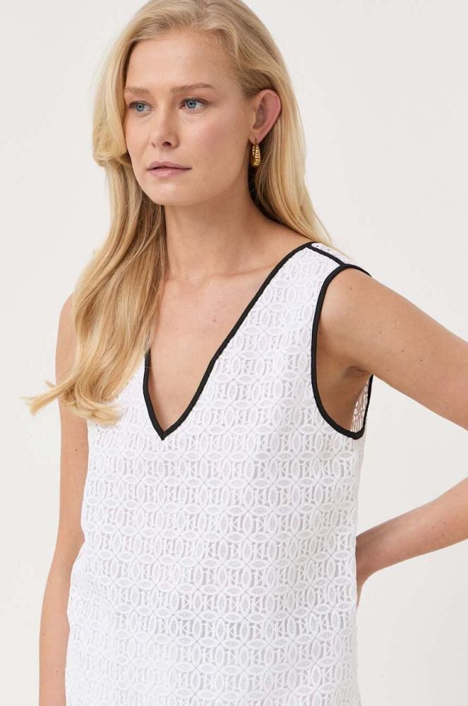 Блузка Karl Lagerfeld жіноча колір білий однотонна