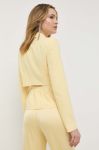 Піджак Patrizia Pepe колір жовтий однобортний однотонна (3213580)