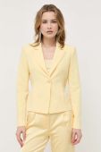 Піджак Patrizia Pepe колір жовтий однобортний однотонна (3213580)