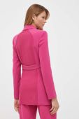 Піджак Patrizia Pepe колір рожевий однобортний однотонна (3241334)