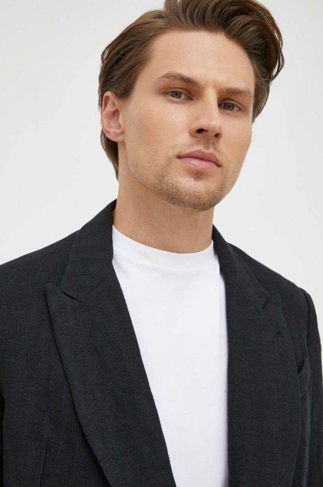 Emporio Armani колір чорний однотонна фото 5