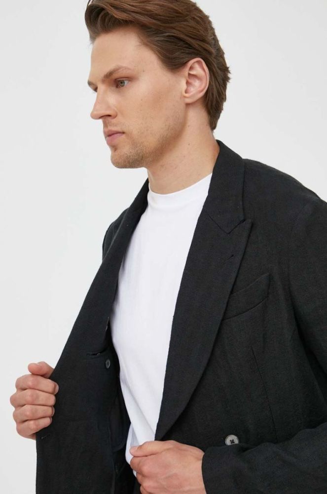 Emporio Armani колір чорний однотонна фото 8