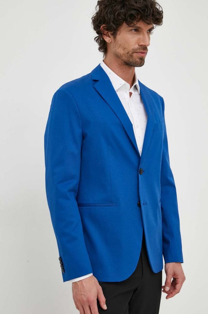 Піджак Sisley чоловіча колір блакитний (3288789)