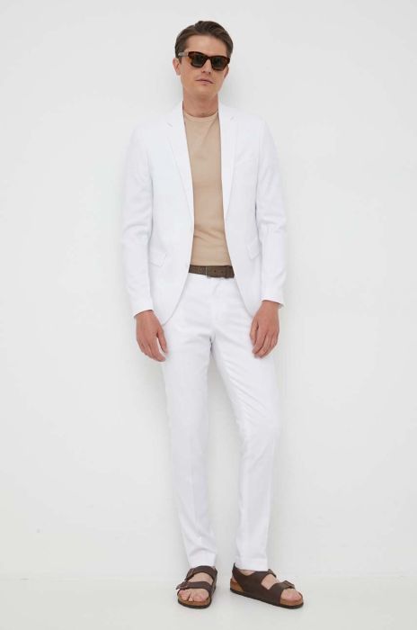 Костюм Lindbergh чоловічий колір білий однотонна