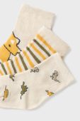 Дитячі шкарпетки Mayoral 3-pack колір жовтий (2988160)