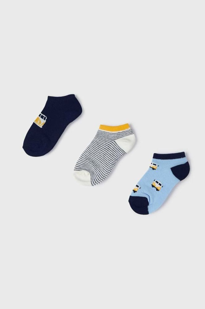 Дитячі шкарпетки Mayoral 3-pack колір синій (3018866)