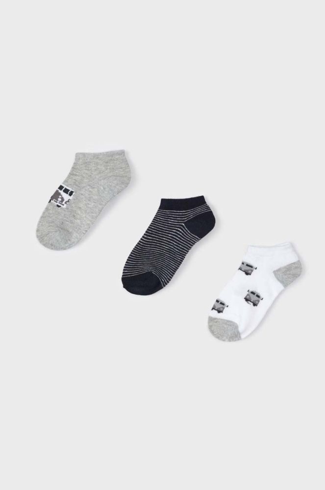 Дитячі шкарпетки Mayoral 3-pack колір сірий (3018891)