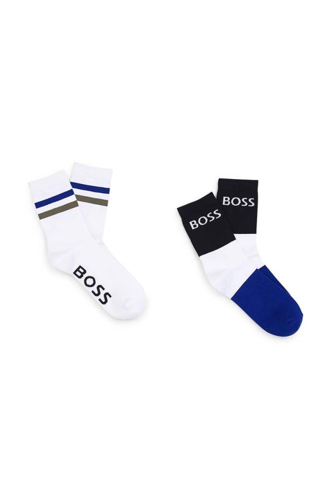 Дитячі шкарпетки BOSS 2-pack колір синій (3197205)